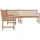vidaXL Garten-Eckbank 185 x 185 x 90 cm Braun