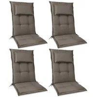 Beautissu 4er Set Hochlehner Auflage HighLux HL 120x50x7 cm