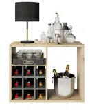 Phoenix Raumteiler-Regal »Fortuna«, BxHxL: 75,1 x 57,9 x 34 cm, inkl. Bareinsatz - beige