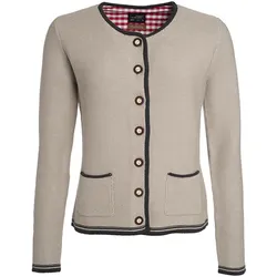 Damen Trachten Strickjacke - Farbe braun, grau, rot - Größe XS