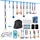 aiyaplay Ninja Line Kinder 10m 9-teilig Slackline Set mit 2 Turnringe, 3-in-1 Schaukel,