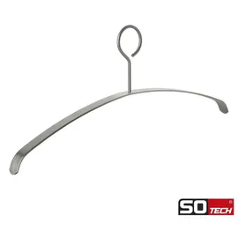 SOTech Kleiderbügel Edelstahl mit geschlossener Öse Garderobenbügel, Hosenbügel 10 Stück) - Silber