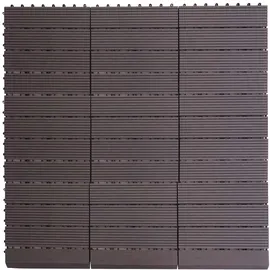 Mendler WPC Bodenfliese Rhone anthrazit 30 x 30 cm 11 St.