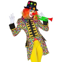 Widmann - Kostüm Parade Frack, Konfetti, Regenbogen, CSD, Zirkusdirektorin, Gardeuniform, Clown, Showgirl, Karneval