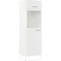 Impuls Küchen Kühlumbauschrank Valencia 60 x 57,6 x 190,7 cm Weiß