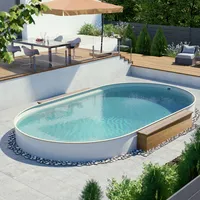 POOL Total Ovalbecken Pool 400 x 800 x 120 cm