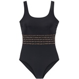 LASCANA Badeanzug Damen schwarz-leo, Gr.36 Cup B,