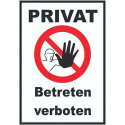 Privat Betreten verboten Schild A6 (105x148mm)
