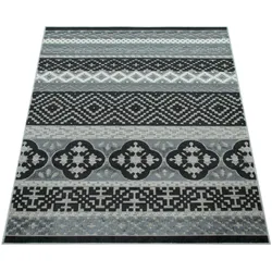 Teppich PACO HOME "Charleroi 491", schwarz, B:80cm H:3mm L:150cm, Polypropylen, Teppiche, 3D-Design, In- und Outdoor geeignet, Wohnzimmer