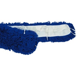 Meiko Feuchtwischmopp, Acrylmopp blau mit Taschen, 40°C waschbar, Flach-Wischmopp mit Acrylfasern auch trockene Anwendung, wirkt staubmagnetisch, Breite: 60 cm