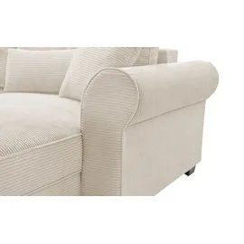 Uno Eckcouch Cord 2-Sitzer Creme