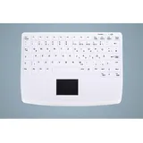Cherry Active Key desinfizierbare Hygiene-Tastatur mit Touchpad, vollversiegelt, weiß, USB, DE (AK-4450-GUVS-W/GE)
