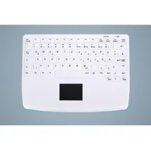 Cherry Active Key desinfizierbare Hygiene-Tastatur mit Touchpad, vollversiegelt, weiß, USB, DE (AK-4450-GUVS-W/GE)