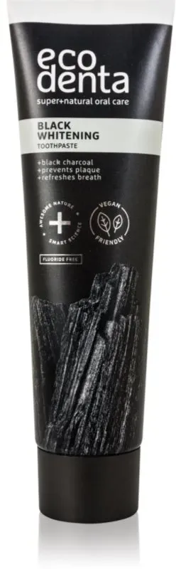 Ecodenta Expert Black Orange Whitening schwarze Zahnweißercreme ohne Fluor Geschmack Orange 100 ml