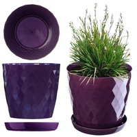 Kadax Blumentopf, Ein Topf für Blumen mit Untersetzer, 18cm,