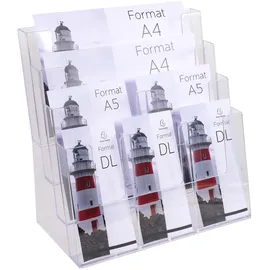 Exacompta Tischprospekthalter Office Exacryl transparent DIN A4, DIN A5, DIN lang 34,0 x 18,0 x 34,8 cm, 1 St.
