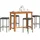 vidaXL Gartenbar Set 5-tlg. Grau