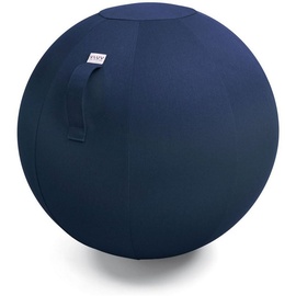 VLUV LEIV Stoff-Sitzball, 60-65cm Royal Blue Ø 60cm - 65cm, Möbelbezugsstoff, robust und formstabil, mit Tragegriff