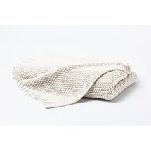 Hahn Haustextilien Strickdecke 130 x 170 cm Weiß/Beige