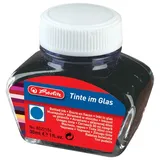 Herlitz Tintenglas gefüllt mit 30ml blauer Tinte