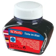 Herlitz Tintenglas gefüllt mit 30ml blauer Tinte
