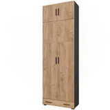 Vicco Ingo Aktenschrank 80 x 241,2 cm Anthrazit/Goldkraft Eiche