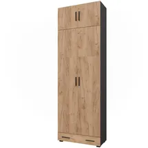 Vicco Ingo Aktenschrank 80 x 241,2 cm Anthrazit/Goldkraft Eiche