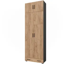 Vicco Ingo Aktenschrank 80 x 241,2 cm Anthrazit/Goldkraft Eiche