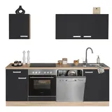 OPTIFIT Küchenzeile Leer 210 cm grau