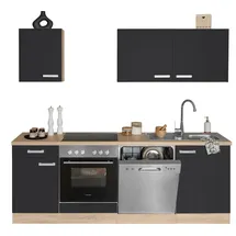 OPTIFIT Küchenzeile Leer 210 cm grau