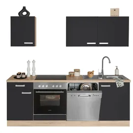 OPTIFIT Küchenzeile Leer 210 cm grau