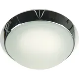 Niermann Standby Niermann Stand By, Wandleuchte + Deckenleuchte, Niermann LED 14W Deckenleuchte satiniert Glas Klarrand, Chrom, 40cm, HF Sensor, warmweiss, Made in G