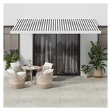 vidaXL Markise Einziehbar Anthrazit und Weiß 4,5x3 m Stoff & Aluminium