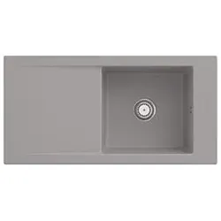 Villeroy & Boch Timeline Einbauspüle 679001KD mit Ablaufgarnitur und Handbetätigung, Fossil