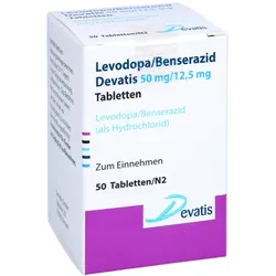 LEVODOPA/Benserazid Devatis 50mg/12,5mg Tabletten 50 St