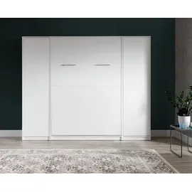 QMM TraumMöbel Schrankbett 140 x 200 cm Weiß
