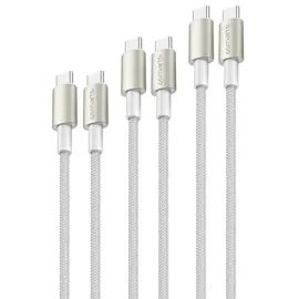 4smarts USB-C auf USB-C 3 m Silber/Weiß