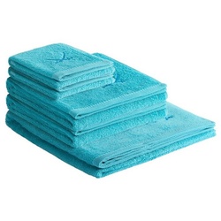 Sansibar Sylt Handtuch Set Sansibar Sylt Handtuch Set Frottier-Serie Classic Nr. 2 (Set, 5-tlg), (Set), 5-teilig, feiner Bordüre, hochwertige Sansibar-Säbel Stickerei blau
