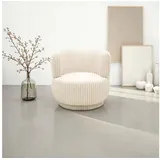 DOMO collection Sessel Bruges, Loungesessel mit Drehfunktion beige