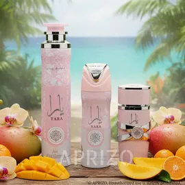 Lattafa Yara Eau de Parfum 100 ml + Body Spray 200 ml + Raum Spray 300 ml Geschenkset