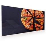 Primedeco Küchenrückwand Küchenrückwand Spritzschutz Glas mit Motiv Pizzadreiecke 100 cm x 50 cm