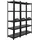 Proregal MegaDeal 3x All Black Series Schwerlastregal Ragnar HxBxT 180x45x45cm Fachlast 100kg Matt Schwarz, Steckregal Garagenregal