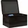 vidaXL Holzkiste mit Deckel und Griffen 40 x 30 x 23 cm 1-tlg. schwarz
