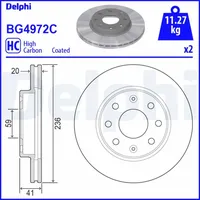 Delphi Bremsscheibe BG4972C