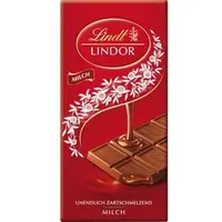 Lindt Tafelschokolade Lindor Milch, Schokolade mit zartschmelzender Füllung, 100g