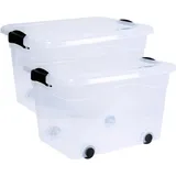 Siena Garden Siena HOME Aufbewahrungsbox Anzio 61 x 45 x 36 cm 2-tlg. transparent