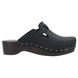 Berkemann Riemen-Toeffler Clogs Schwarz - Gr.: 40,5