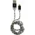 LC-POWER LC-C-USB-Lightning-1M-8 (MFI) USB A zu Lightning Kabel, schwarz/silber,