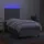 vidaXL Boxspringbett mit Matratze & LED Hellgrau 100x200 cm Stoff