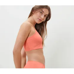 Tchibo - Seamless-Bustier mit Spitze - Damen - Gr. XS - orange